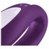 Vibratore di coppia impermeabile, ricaricabile e controllabile tramite smartphone Double Joy di Satisfyer (viola) 