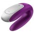 Satisfyer Double Fun - intelligente, impermeabile, vibratore di coppia con telecomando (viola)