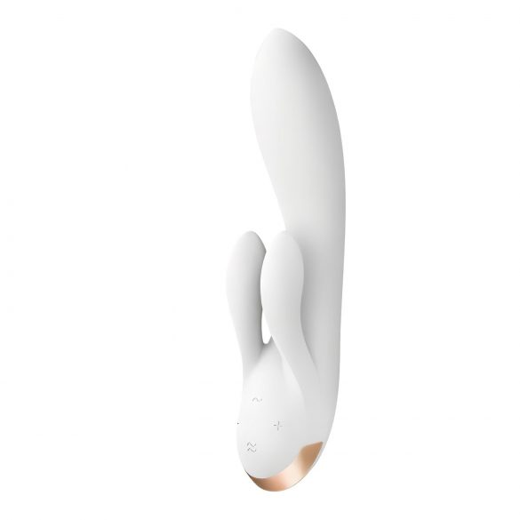 Satisfyer Double Flex - vibratore intelligente a doppio braccio clitorideo (bianco)