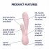 Satisfyer Mono Flex - vibratore impermeabile intelligente (rosa pallido) 