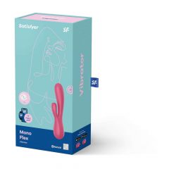   Vibratore impermeabile intelligente Satisfyer Mono Flex (rosso) con controllo tramite smartphone, per doppia stimolazione di clitoride e punto G.