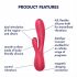 Vibratore impermeabile intelligente Satisfyer Mono Flex (rosso)