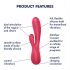 Satisfyer Mono Flex - vibratore intelligente impermeabile (rosso)