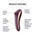 Satisfyer Dual Kiss - 2in1 vibratore vaginale e clitorideo ricaricabile (viola)