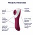 Satisfyer Dual Crush - Vibratore ricaricabile per clitoride e punto G (rosso) 