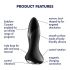 Vibratore anale nero rotante con perle e ricaricabile Satisfyer Rotator Plug 1 