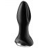 Satisfyer Rotator Plug 2 - vibratore anale nero con perline ricaricabile