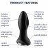 Satisfyer Rotator Plug 2 - Vibratore anale rotante con perline, ricaricabile (nero) 