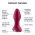 Satisfyer Rotator Plug 2 - Vibratore anale a perle rotanti ricaricabile (fusione) 