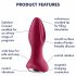 Satisfyer Rotator Plug 2 - Vibratore anale a perle rotanti ricaricabile (fusione) 