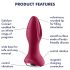 Satisfyer Rotator Plug 2 - vibratore anale con perle ricaricabile (fusione)