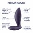 Satisfyer Power Plug - butt plug anale smart (viola)