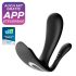 Satisfyer Top Secret Plus - vibratore intelligente a 3 punte (nero)