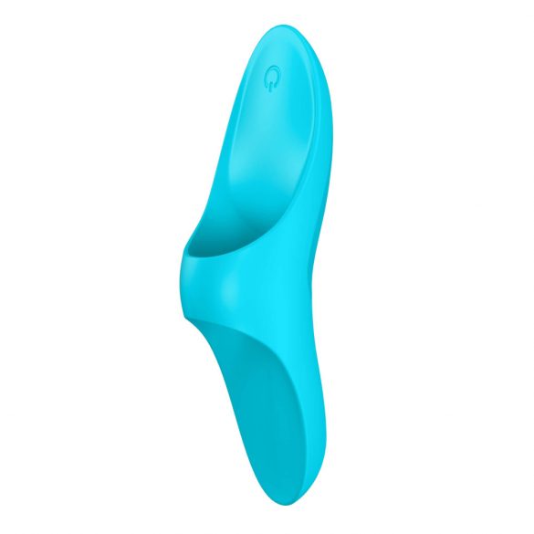 Stimolatore Teaser Satisfyer - vibratore per dita ricaricabile e impermeabile (turchese) 