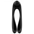 Satisfyer Candy Cane - vibratore nero a doppio ramo, impermeabile