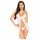 Penthouse Dopo il Tramonto - Babydoll e Perizoma Trasparente con Volant (Bianco)  - M/L