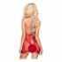 Babydoll Trasparente con Pois e Tanga Abbinato "Stimolante Libido" - Penthouse (rosso)  - M/L