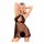 Babydoll Trasparente con Pois e Tanga "Penthouse Libido Boost" - in Pizzo con Spalline (Nero) 