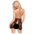 Babydoll Trasparente con Pois e Tanga "Penthouse Libido Boost" - in Pizzo con Spalline (Nero) 