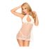 Babydoll Trasparente con Puntini e Tanga (bianco) - Penthouse Accento di Libido 