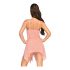 Babydoll e tanga Penthouse con Pizzo a Motivo Floreale (rosa)  - L/XL