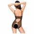 Body in Pizzo Trasparente con Decori Floreali e Tagli Audaci  - M/L