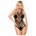 Penthouse Go Hotter - Body nero con collo alto e dettagli traforati