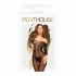 Tuta Trasparente Zigzag con Maniche Lunghe Carmen e Apertura Intima - Diva Sognante di Penthouse (nera)  - XL