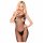 Bodystocking in rete a maglia fine trasparente con apertura inguinale  - XL