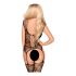 Bodystocking in Pizzo Con Aperture E Calze a Rete Integrate (nero) - Penthouse Love Bud 