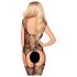 Bodystocking in Pizzo Con Aperture E Calze a Rete Integrate (nero) - Penthouse Love Bud 