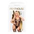 Bodystocking in Pizzo Con Aperture E Calze a Rete Integrate (nero) - Penthouse Love Bud 