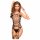 Body Reggicalze Rete Intricata - Set Seducente in Rete (Nero) 