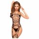 Body Reggicalze Rete Intricata - Set Seducente in Rete (Nero) 