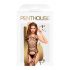 Body Reggicalze Rete Intricata - Set Seducente in Rete (Nero) 