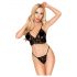 Set Intimo Sexy Floreale in Pizzo "Penthouse Double Spice" (Nero) 