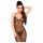 Penthouse Love on Fire - Bodystocking trasparente scintillante con perizoma (nero) - L/XL