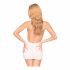 Abito Minidress Scollato e Tanga Coordinato "Penthouse Earth-shaker" (bianco)  - L/XL