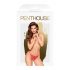 Tanga in Pizzo Aperto con Fiocchi Penthouse Hot Getaway - Rosso 