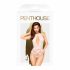 Body in Pizzo Trasparente con Scollo Profondo "Penthouse Toxic Powder" (bianco)  - M/L