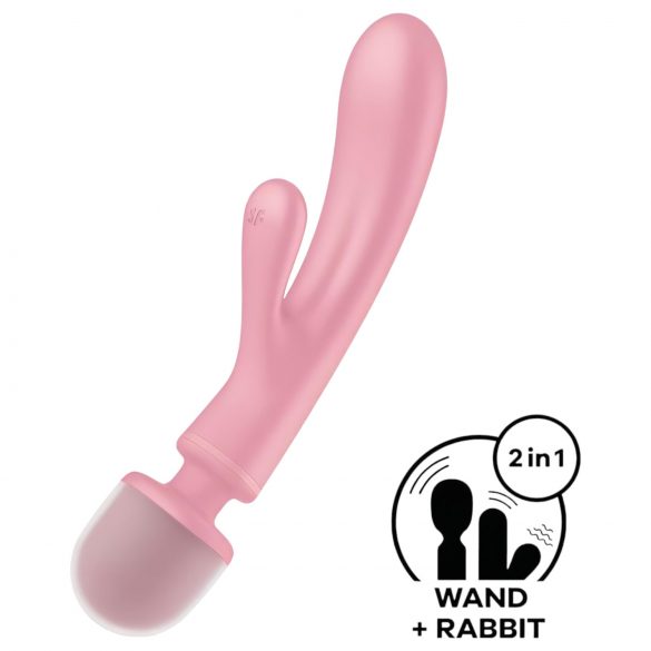 Satisfyer Triple Lover - Vibratore massaggiante e punto G (rosa)