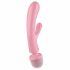 Satisfyer Triplo Piacere - Stimolatore per punto G e massaggiatore vibrante (rosa) 