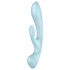 Satisfyer Triple Oh - vibratore ricaricabile con braccio clitorideo (blu)