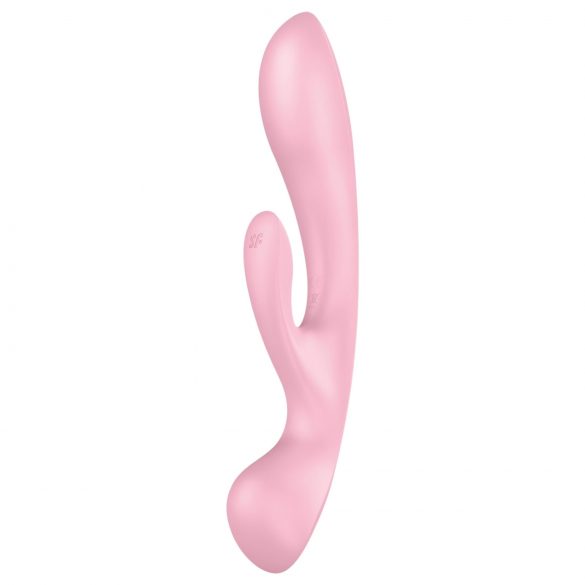 Satisfyer Triple Oh - vibratore ricaricabile con braccio clitorideo (rosa)