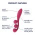 Vibratore Multifunzionale Ricaricabile Satisfyer Tri Ball 1 (Rosso) 