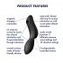 Satisfyer Curvy Trinity 2 - Vibratore Clitorideo e Vaginale Ricaricabile con Tecnologia ad Onde d'aria (Nero) 