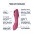 Satisfyer Curvy Trinity 3 - Vibratore Ricaricabile per Clitoride e Vaginale con Tecnologia ad Onde d’Aria (Rosso) 