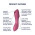 Satisfyer Curvy Trinity 3 - vibratore 2in1 ad onde d'aria ricaricabile (rosso)