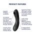 Satisfyer Curvy Trinity 4 - vibratore 2in1 a onde d'aria ricaricabile (nero)