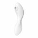 Satisfyer Curvy Trinity 5+ - vibratore intelligente 2in1 con stimolazione a onde d'aria (bianco) 